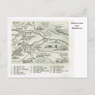 Postal Históricas posadas cerca de Maidstone