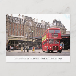 Postal Histórico autobús 73 en la estación Victoria, Lond