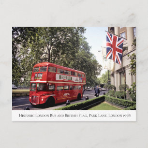 Postal Histórico autobús de Londres, Bandera Británica, 1