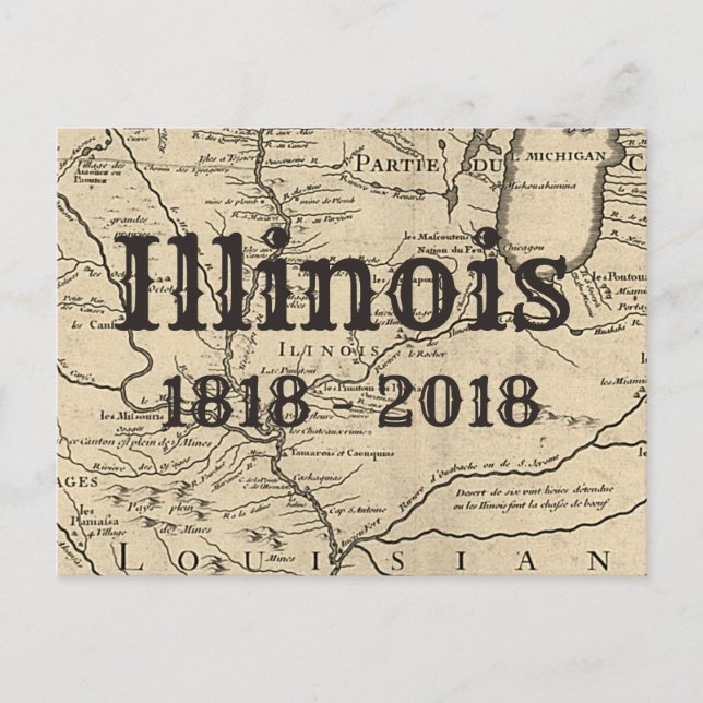 Postal Histórico Bicentenario de Illinois (Anverso)