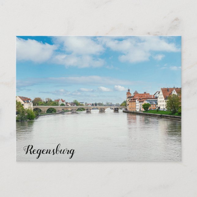 Postal Histórico casco antiguo de Regensburg, Alemania (Anverso)