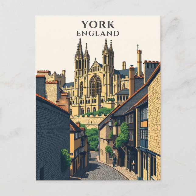 Postal Histórico de viajes de Inglaterra de York (Anverso)