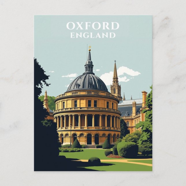 Postal Histórico de viajes de Oxford Inglaterra (Anverso)