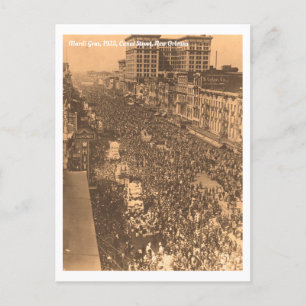 Postal Histórico Mardi Gras Nueva Orleans, foto de 1925