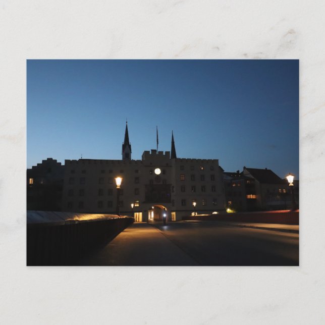 Postal Histórico portal Brucktor en Wasserburg am Inn (Anverso)