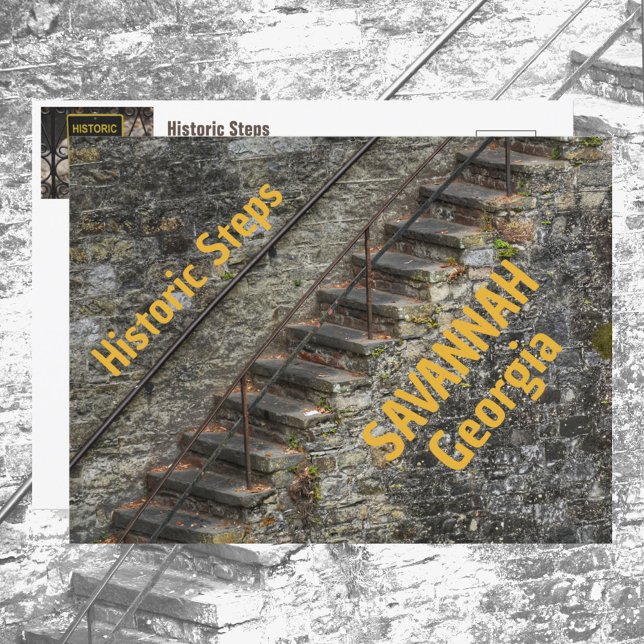 Postal Históricos pasos de Savannah Georgia Fotografía (Subido por el creador)