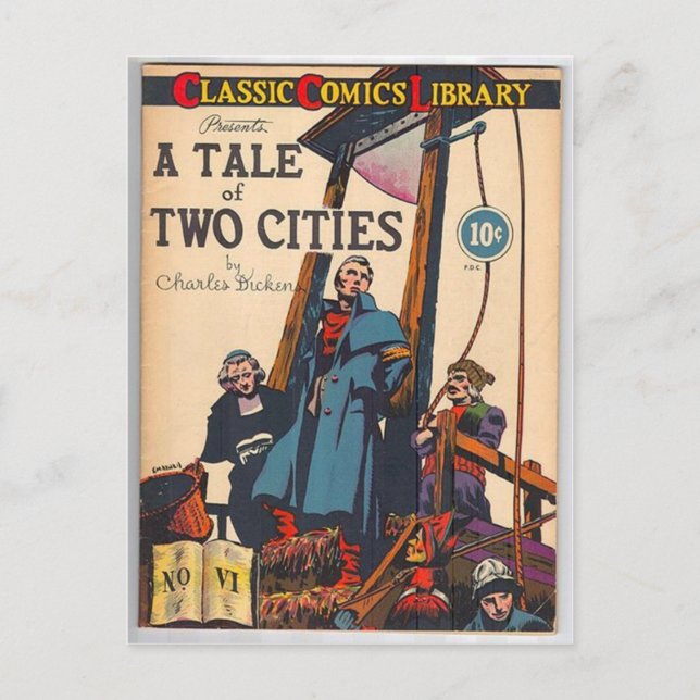 Postal Historieta de dos ciudades (Anverso)