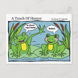 Postal Historieta de masaje de ranas "Un toque de humor"