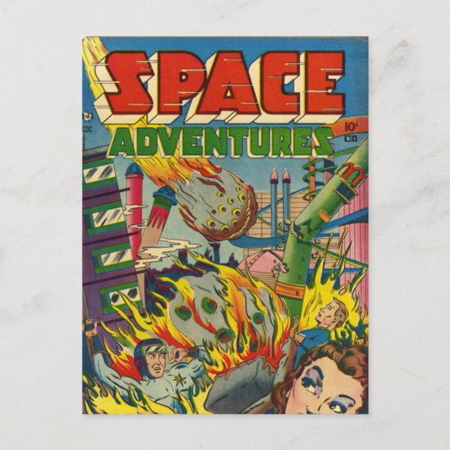 Postal Historieta de Space Adventurers (Anverso)
