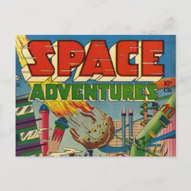 Postal Historieta de Space Adventurers (Anverso)