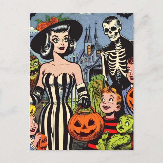 Postal Historietas de Halloween (Anverso)