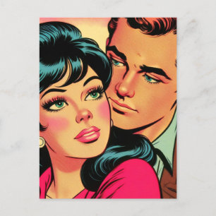 Postal Historietas de parejas de amor de vintage