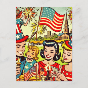 Postal Historietas familiares del 4 de julio