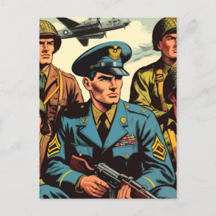 Postal Historietas militares de soldados de época