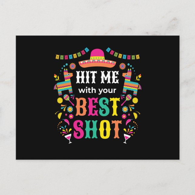 Postal Hit Me Pinata Birthday (Anverso)