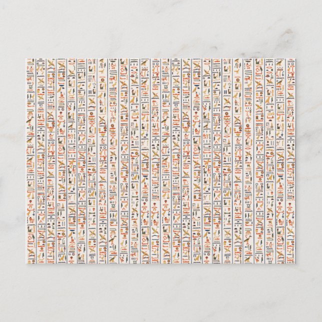 Postal hito de fondo del patrón de los jeroglíficos de eg (Anverso)