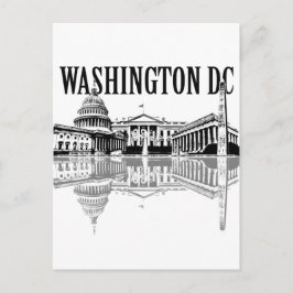 Postal hitos de Washington Dc silueta