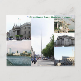 Postal Hitos famosos de Dublin City Ireland