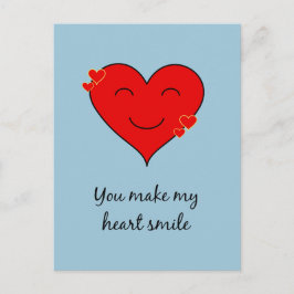 Postal Hizo que mi corazón sonriera azul