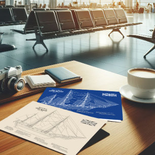 Postal HMS Beagle Tall Ship - Ship Blueprint ABD