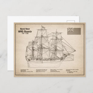 Postal HMS Bounty - Planes para el diseño de la huella de