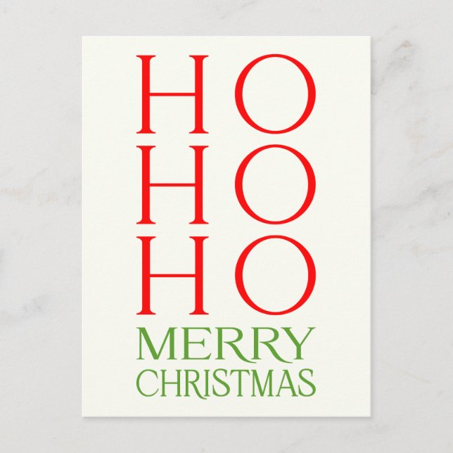 Postal Ho Ho Ho Ho Feliz Navidad (Anverso)