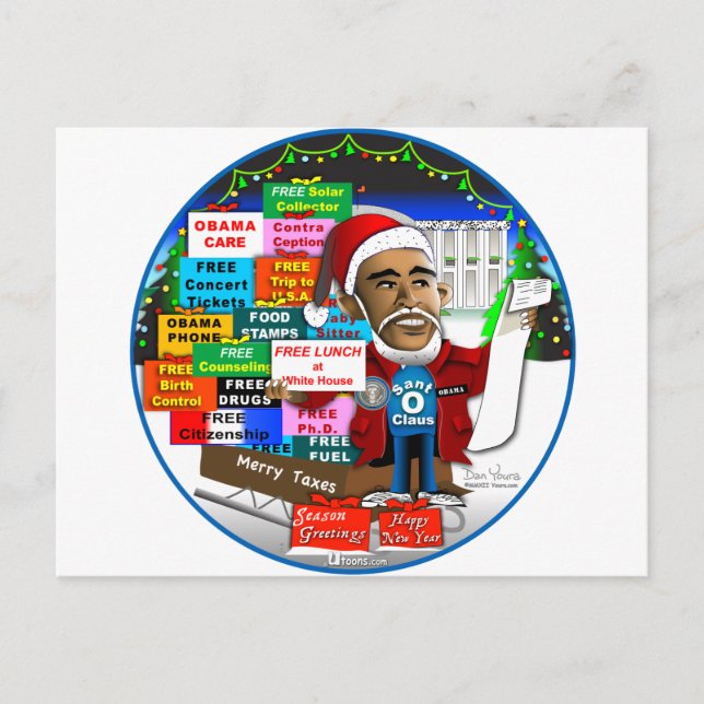 Postal Ho Ho Ho Ho Ho Obama (Anverso)