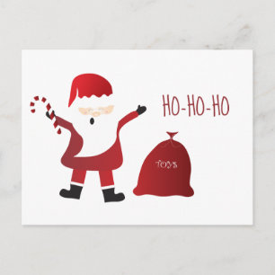 Postal Ho Ho Ho Ho Santa Claus Navidades Toy Bag