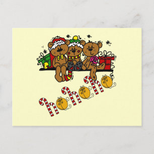 Postal Ho Ho Ho Ho Teddy Bears