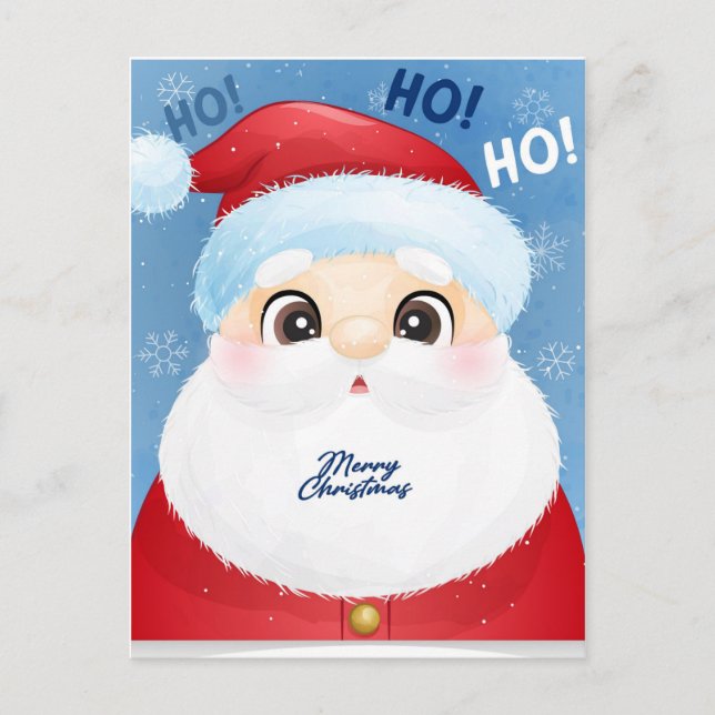 Postal Ho Ho Ho Santa (Anverso)