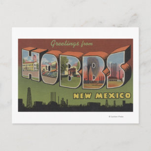 Postal Hobbs, Nuevo México - Escenas de letras grandes
