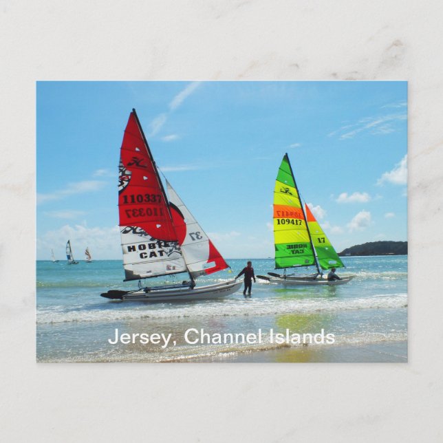 Postal Hobie cats en Jersey (Anverso)