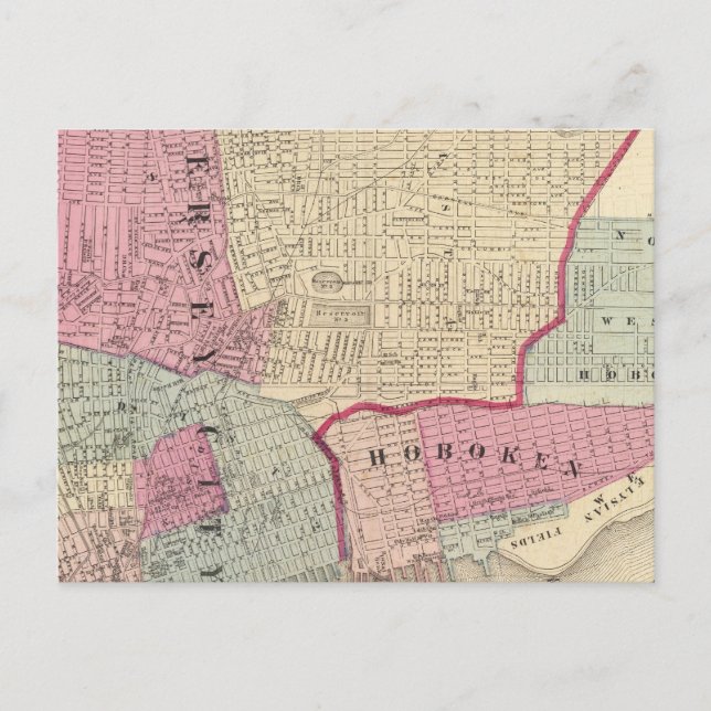 Postal Hoboken, Jersey City (Anverso)