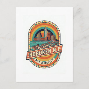 Postal Hoboken NJ – “Ciudad de una milla cuadrada” Retro