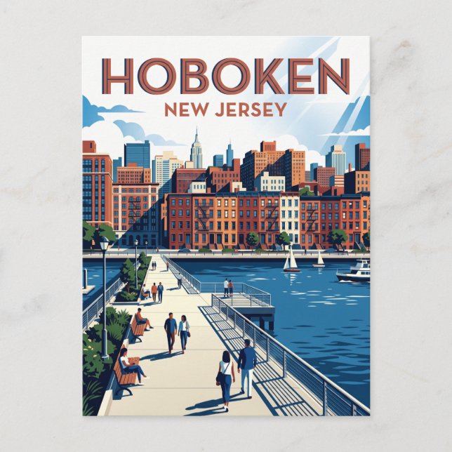 Postal Hoboken Nueva Jersey (Anverso)