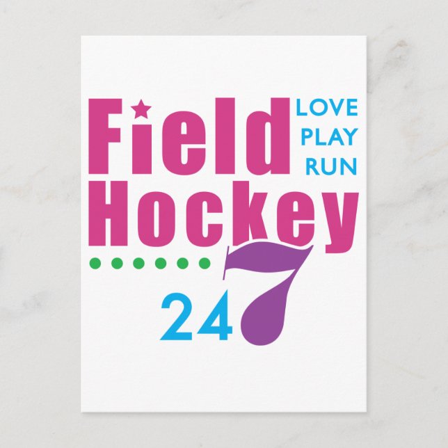 Postal Hockey 24/7 sobre hierba (Anverso)