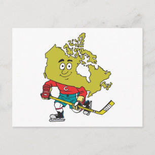 Postal Hockey canadiense divertido