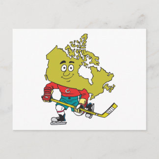 Postal Hockey canadiense divertido