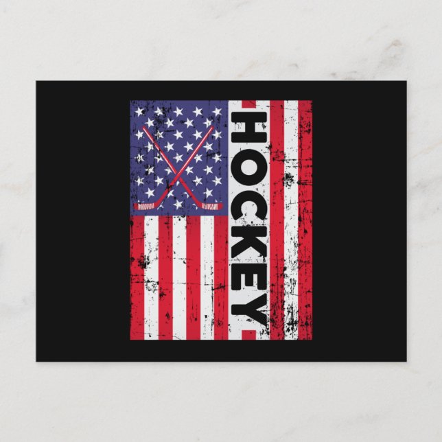 Postal Hockey Hockey Hockey Palo Equipo Deportivo Paquete (Anverso)