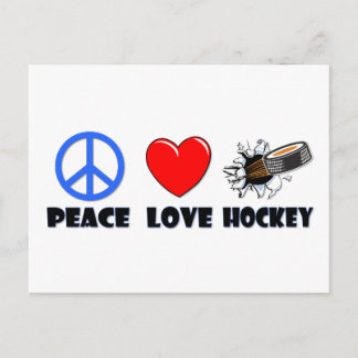 Postal Hockey sobre amor por la paz
