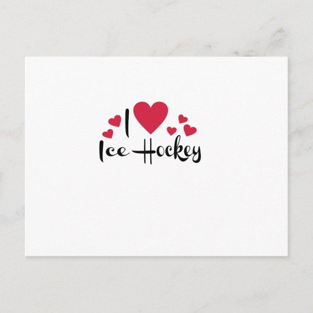 Postal hockey sobre hielo (Anverso)