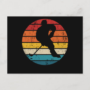 Postal Hockey sobre hielo Retro Hockey sobre hierba Hocke