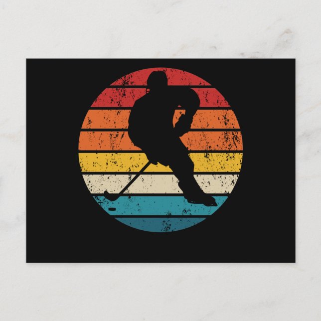 Postal Hockey sobre hielo Retro Hockey sobre hierba Hocke (Anverso)