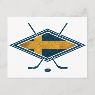 Postal Hockey sobre hielo Sverige Sueco