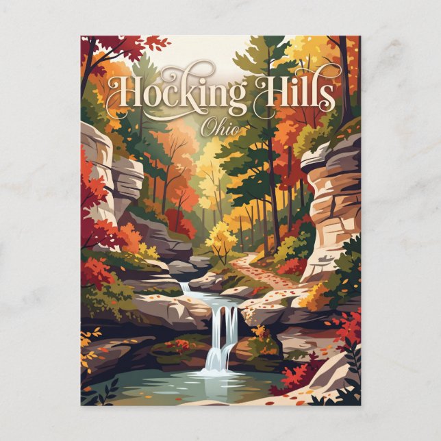 Postal Hocking Hills, Ohio, EE. UU. (Anverso)