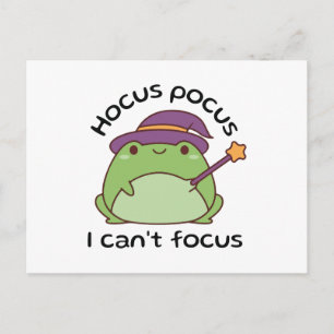 Postal Hocus Pocus No Puedo Enfocar Rana