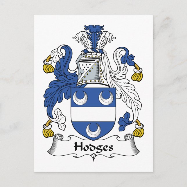 Postal Hodges Family Crest (Anverso)