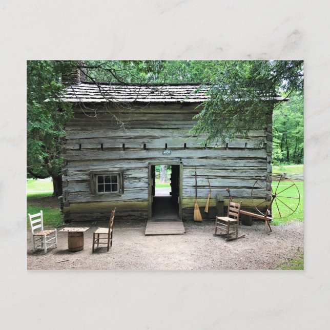 Postal Hogar appalache en Mabry Mill, Virginia (Anverso)
