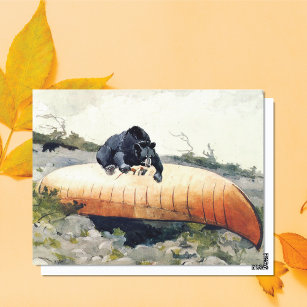 Postal Hogar Bear and Canoe Winslow