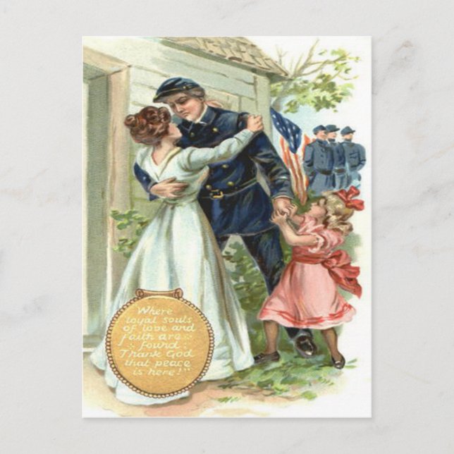 Postal Hogar de soldados de guerra civil de la Unión de B (Anverso)